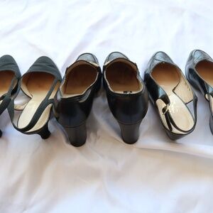 Salvatore Ferragamo Leather Heel Black Lot W Mario Valentino Heels Size 6 (3)